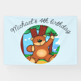 Lona Oso en el cumpleaños de pasto