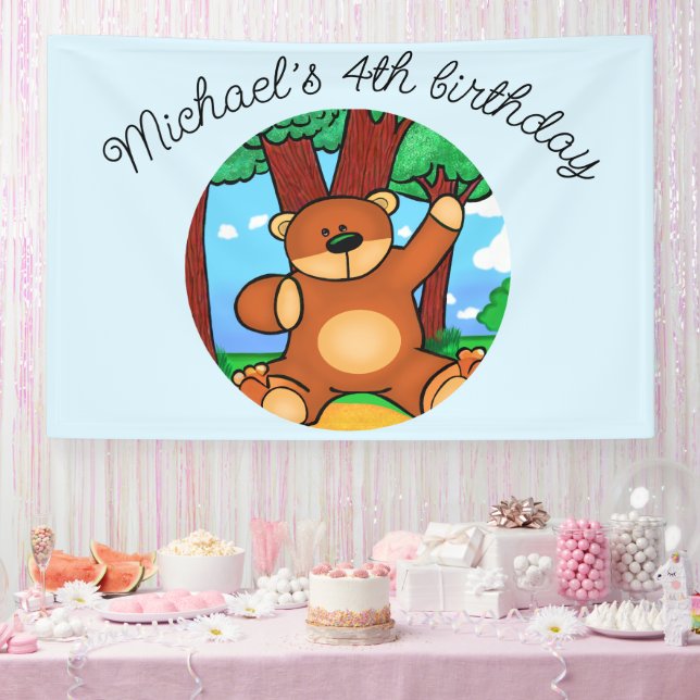 Lona Oso en el cumpleaños de pasto (Fiesta)