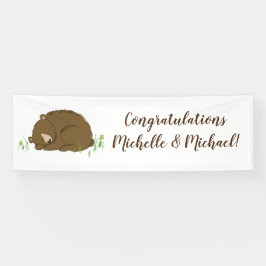 Lona Oso marrón Animales de bosque de Baby Shower