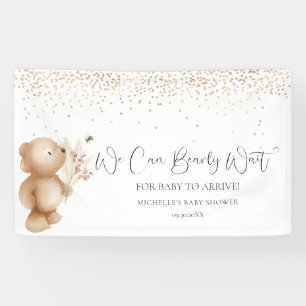 Lona Oso y Abeja   ¡Apenas Podemos Esperar! Baby Shower