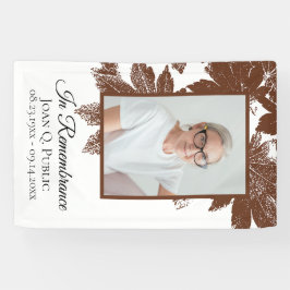 Lona Otoño marrón deja celebración de funeral de vida