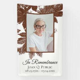 Lona Otoño marrón deja celebración de funeral de vida
