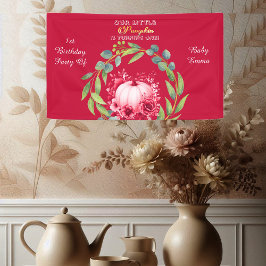 Lona Our Little Pumpkin 1st Birthday Green Wreath Pink