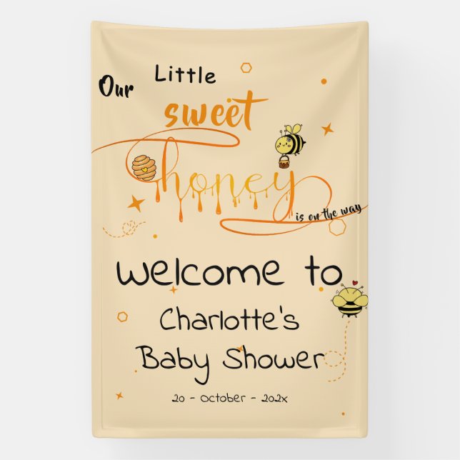 Lona Our Little Sweet Honey Is On The Way Baby Shower (Vertical)