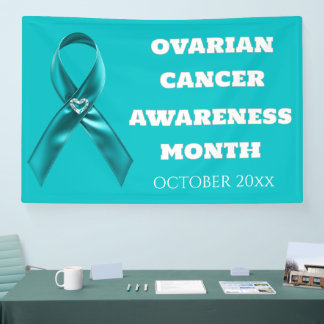 Lona Ovarian Cancer Awareness cervical teal ribbon