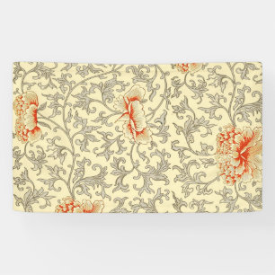Lona Owen Jones Patrón Antiguo: Coral Floral Gris