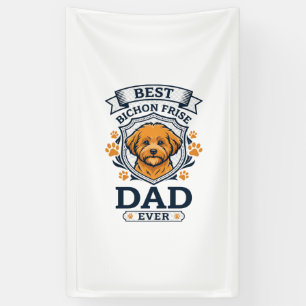 Lona Padre Bichon Frise Siempre Huellas de Patas de Per
