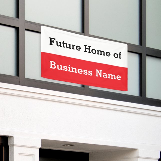 Lona Página de inicio del futuro de los negocios Blanco (Edificio exterior)