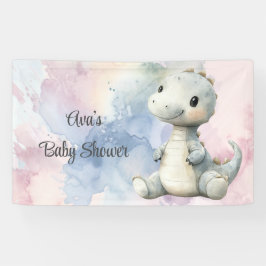 Lona Paint Splash Adorable Dinosaur Baby Shower