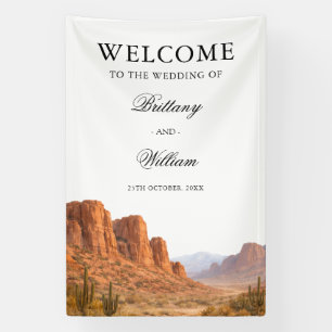 Lona Paisaje del Desierto Pintado Bienvenida Boda 