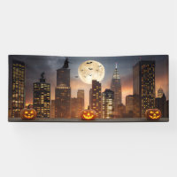 Paisaje nocturno fantasmagórico de Halloween con c