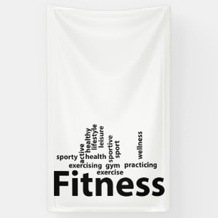 Lona palabras de fitness