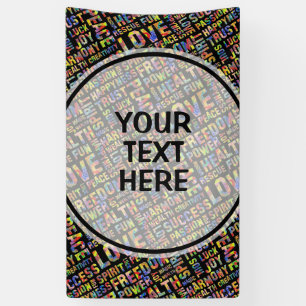 Lona Palabras Del Modo Espíritu / Pensamiento Positivo