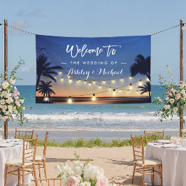 Lona Palm Beach String ilumina la fiesta de bodas de ve