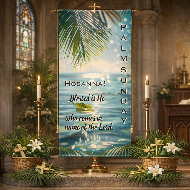 Lona Palm Sunday Hosanna Scripture  (Subido por el creador)