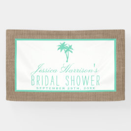 Lona Palm Tree Burlap Beach Bridal Shower