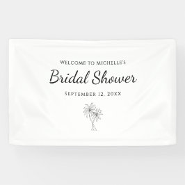 Lona Palm Trees Tropicales Elegante Ducha Bridal