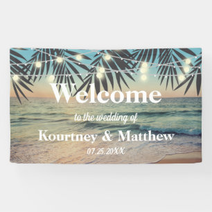 Lona Palm Tropical Custom Wedding Beach Backdrop