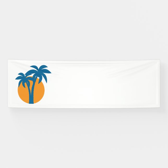 Lona Palmeras y sol naranja (Horizontal)