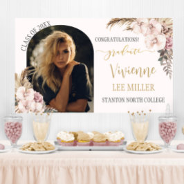 Lona Pampas Grass Orchid Floral Photo Graduation Party