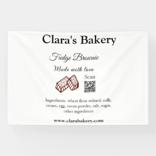 Lona Panadería brownie agrega ingredientes hechos con a