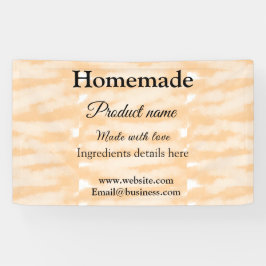 Lona Panadería casera hecha con amor añadir texto sitio