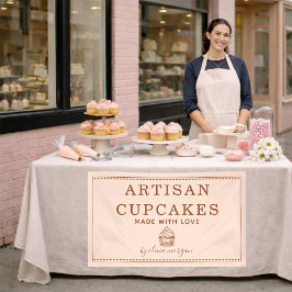 Lona Panadería de Cupcakes Utensilios de Cocina Banner