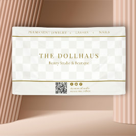 Lona Pantalla de eventos QR para empresas de tablero de