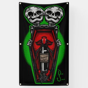 Lona Pantalla del frasco de féretro