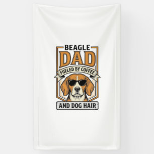 Lona Papá Beagle Impulsado por Café y Camiseta de Pelo