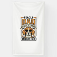 Papá Beagle Impulsado por Camiseta de Café y Pelo