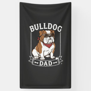 Lona Papa Bulldog Perro Gafas de Sol Bandana