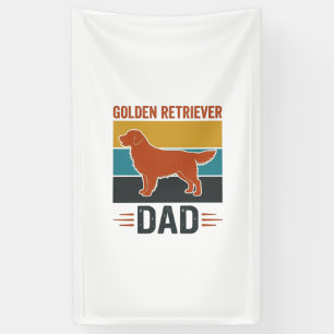 Lona Papá Golden Retriever Diseño Vintage Amante Perros