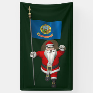 Lona Papá Noel con bandera de Idaho