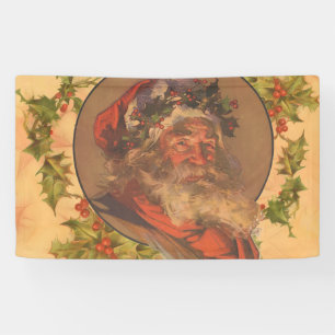 Lona Papá Noel Leyendecker Antiguo Victoriano