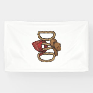 Lona Papá vaquero cuerda sombrero bandana grabado vinta