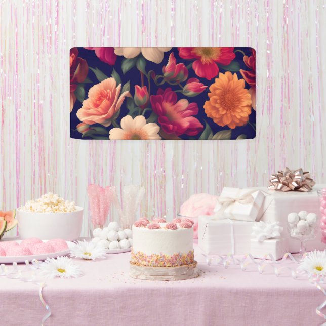 Lona Papel de pared con motivos florales (Fiesta)