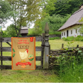 Lona Para la venta de huevos orgánicos frescos