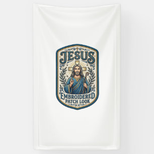 Lona Parche Bordado de Jesús Mira Parche Bordado de Jes