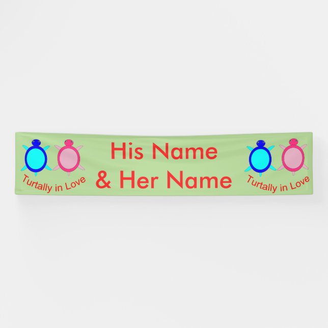 Lona Pareja de tortuga suave personalizada (Horizontal)