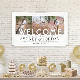 Lona Parejas Bodas Ducha Simple 3 Foto Bienvenida