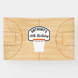 Lona Partida de cumpleaños de básquetbol personalizada