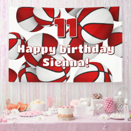 Lona partido de cumpleaños de jugador de baloncesto bla