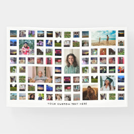 Lona Partido de Cumpleaños de los Collages de fotos Bla