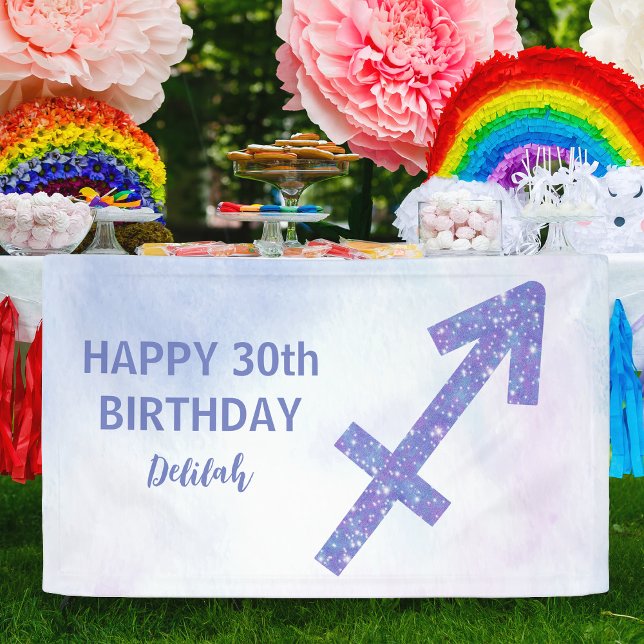Lona Partido de Cumpleaños Púrpura del Personalizado Cu (Subido por el creador)