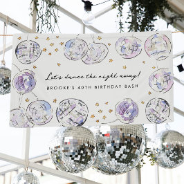 Lona Partido de cumpleaños Star Studded Disco Ball Wate