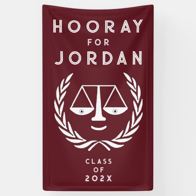 Lona Partido de Graduación de Facultad de Derecho (Vertical)