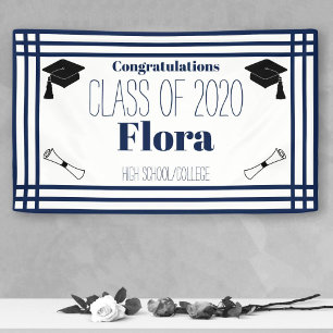 Lona Partido de Graduación Geométrica Blanca de la Mari
