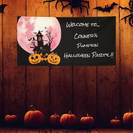 Lona Partido Halloween de la Calabaza Infantil