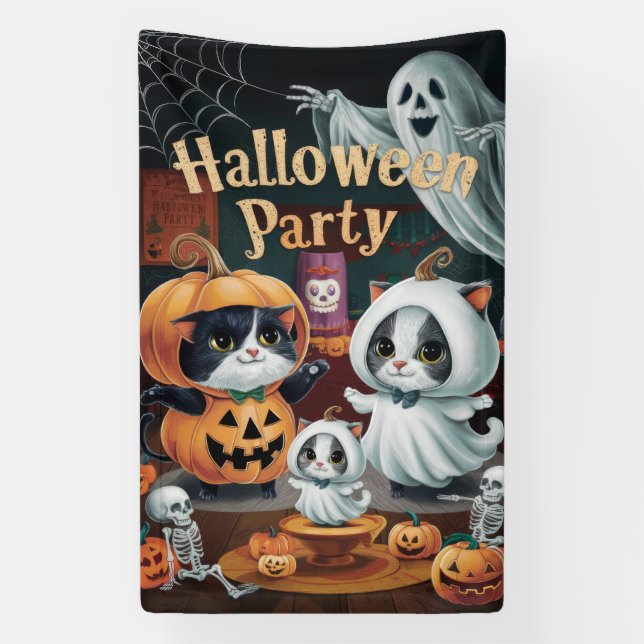 Lona Partido Halloween Spooktacular (Vertical)